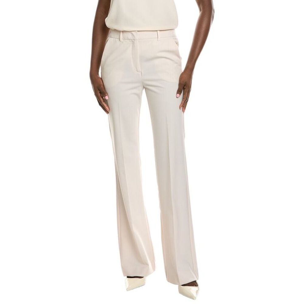 Marella Womens Iceland Wool-Blend Trouser, White